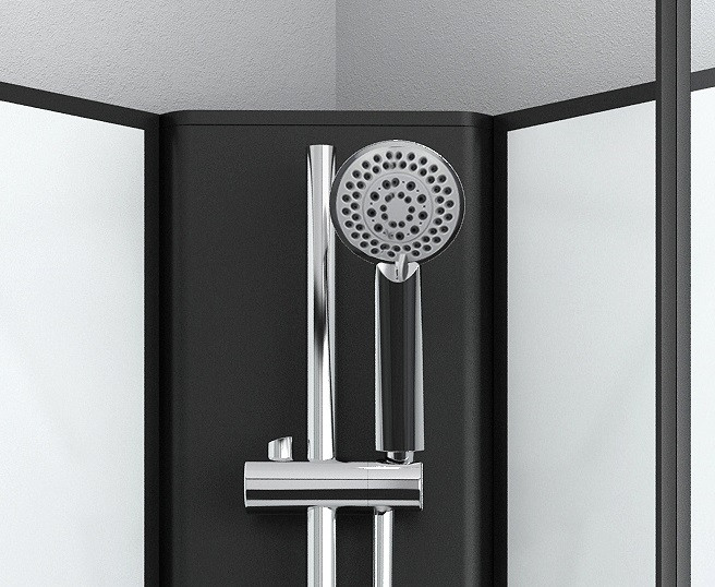 Box doccia rotondo 80x80 o 90x90 bianco-nero Box doccia rotondo 80x80 o 90x90 bianco-nero