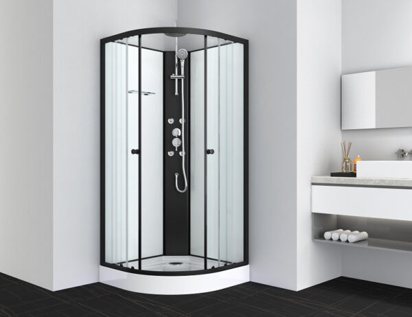 Box doccia idromassaggio semicircolare 90x90