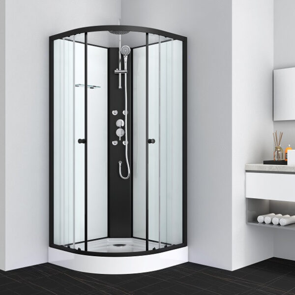 Box doccia idromassaggio semicircolare 90x90