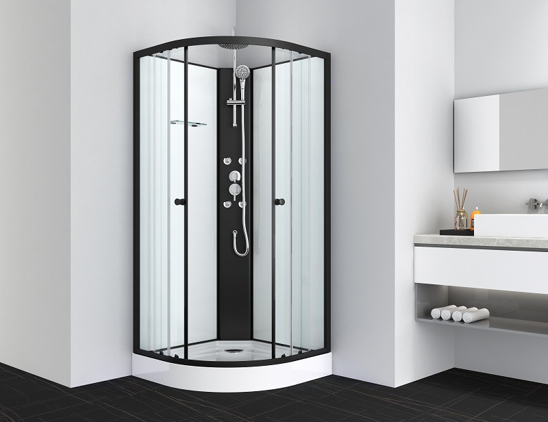 Box doccia idromassaggio semicircolare 90x90