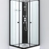 Box doccia idromassaggio quadrato 80x80 e 90x90 bianco con profili neri
