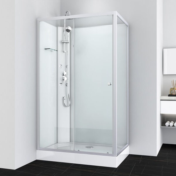 Box doccia idromassaggio rettangolare 120x80 bianca
