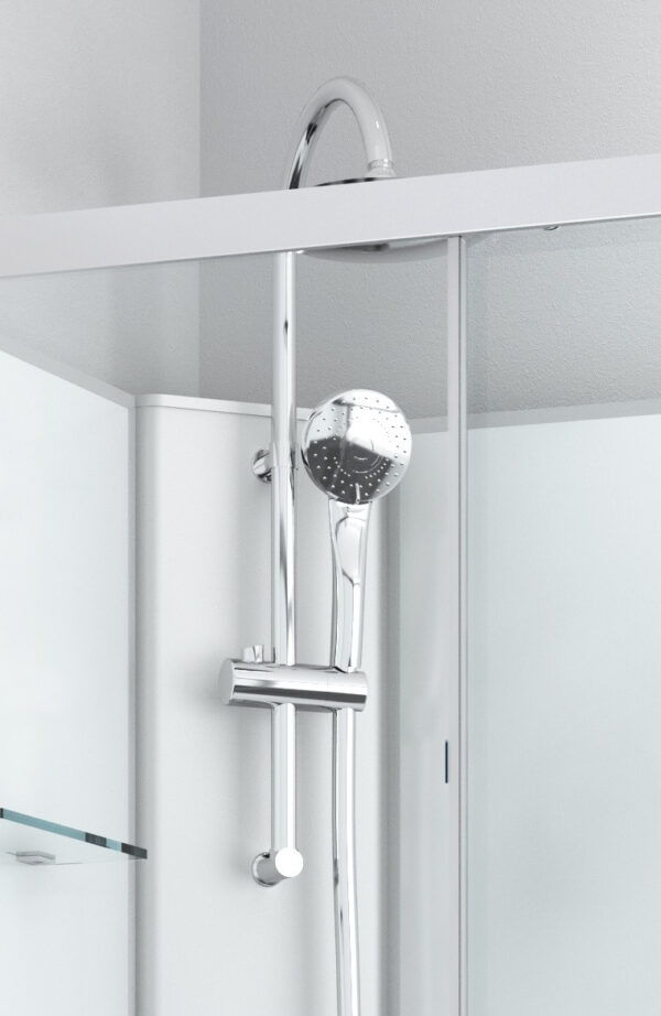 Box doccia idromassaggio rettangolare 120x80 bianca
