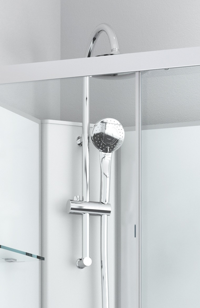 Box doccia idromassaggio rettangolare 120x80 bianca