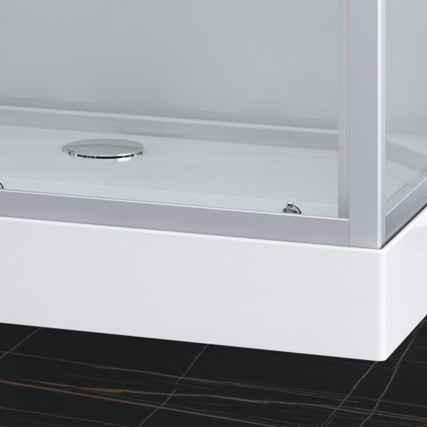 Box doccia idromassaggio rettangolare 120x80 bianca