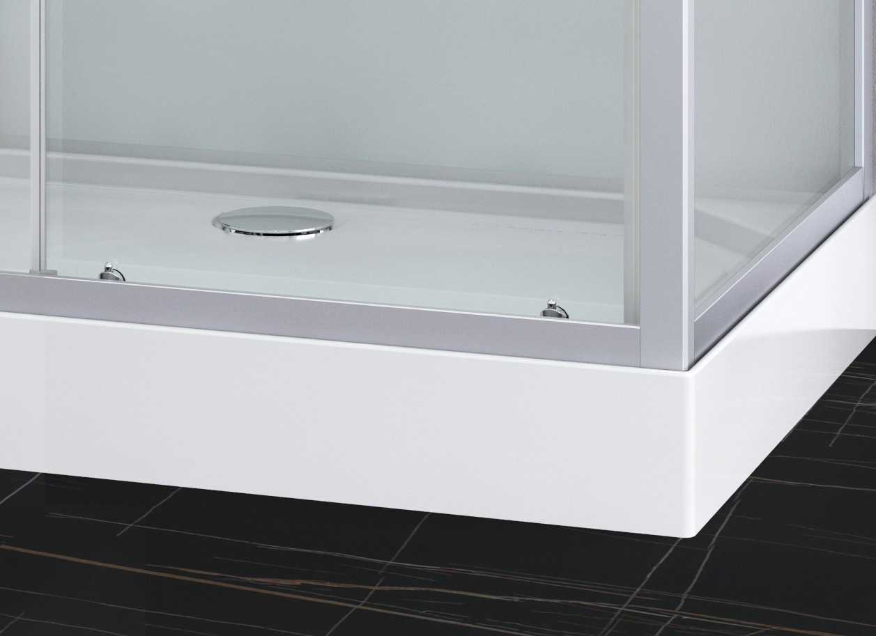 Box doccia idromassaggio rettangolare 120x80 bianca