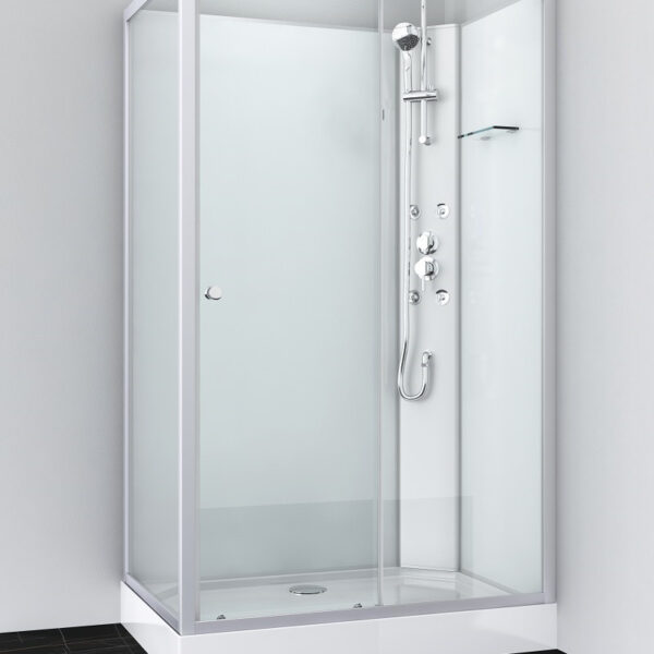 Box doccia idromassaggio rettangolare 120x80 bianca