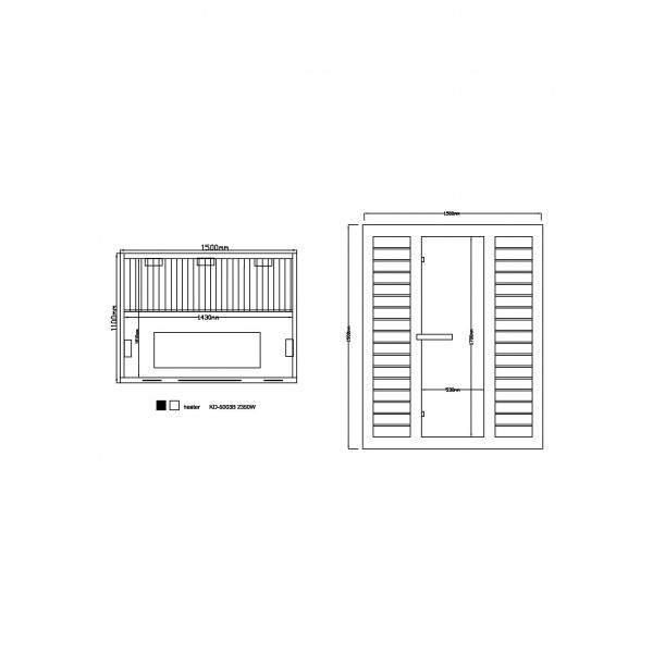 Sauna infrarossi FULL SPECTRUM per 3 persone cromoterapia