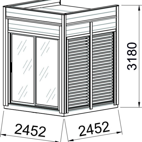 Casetta da giardino modulare 2x2
