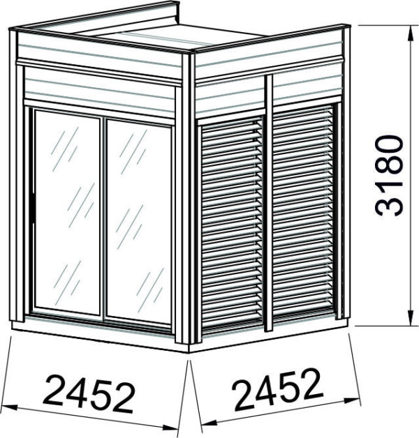 Casetta da giardino modulare 2x2