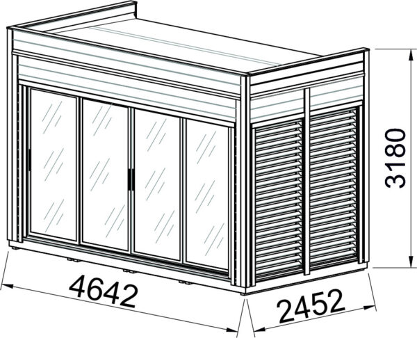Sauna finlandese da esterno modulare personalizzabile