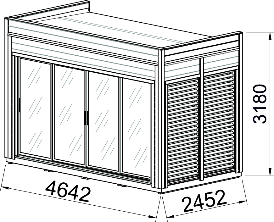 Sauna finlandese da esterno modulare personalizzabile