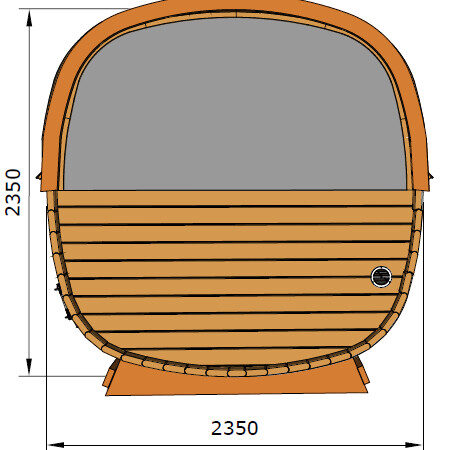 Sauna finlandese da esterno mod. LEONARDO