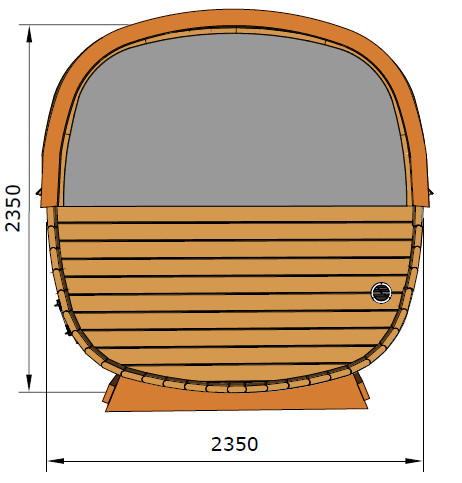 Sauna finlandese da esterno mod. LEONARDO