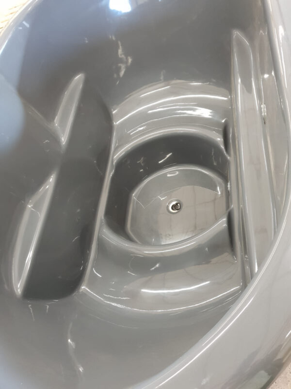 Tinozza vasca plunge pool per esterno in vetroresina e legno