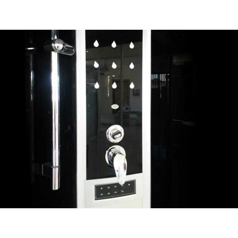 Box doccia idromassaggio circolare 90x90 cm con sauna-bagno turco