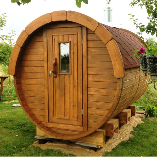 Sauna finlandese a botte da esterno diam 2 x 2 m