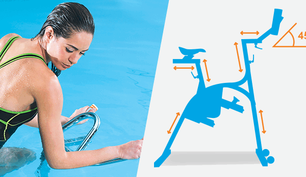 idrobike aquabike in alluminio per aquafitness