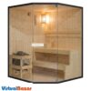 sauna angolare vetrata