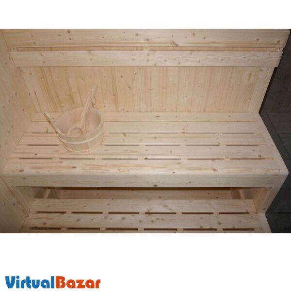 sauna angolare vetrata