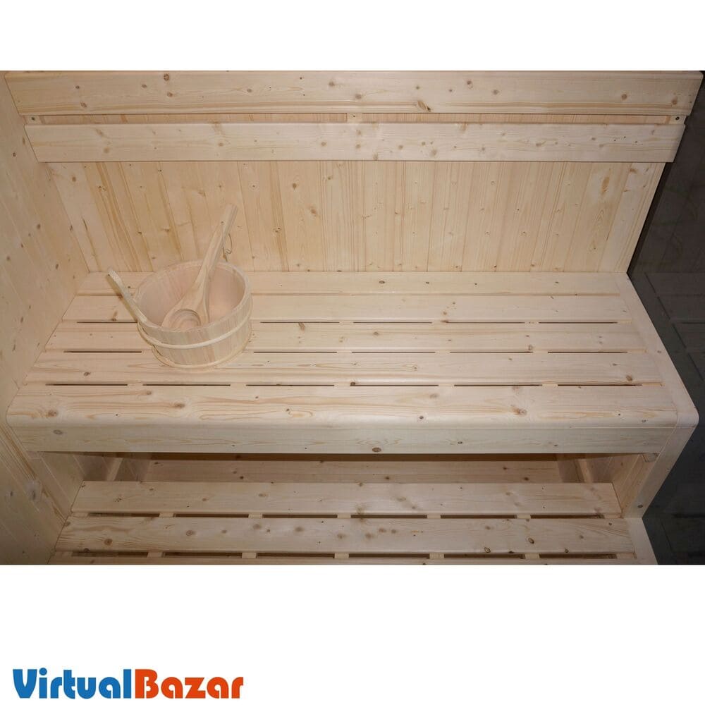 sauna angolare vetrata