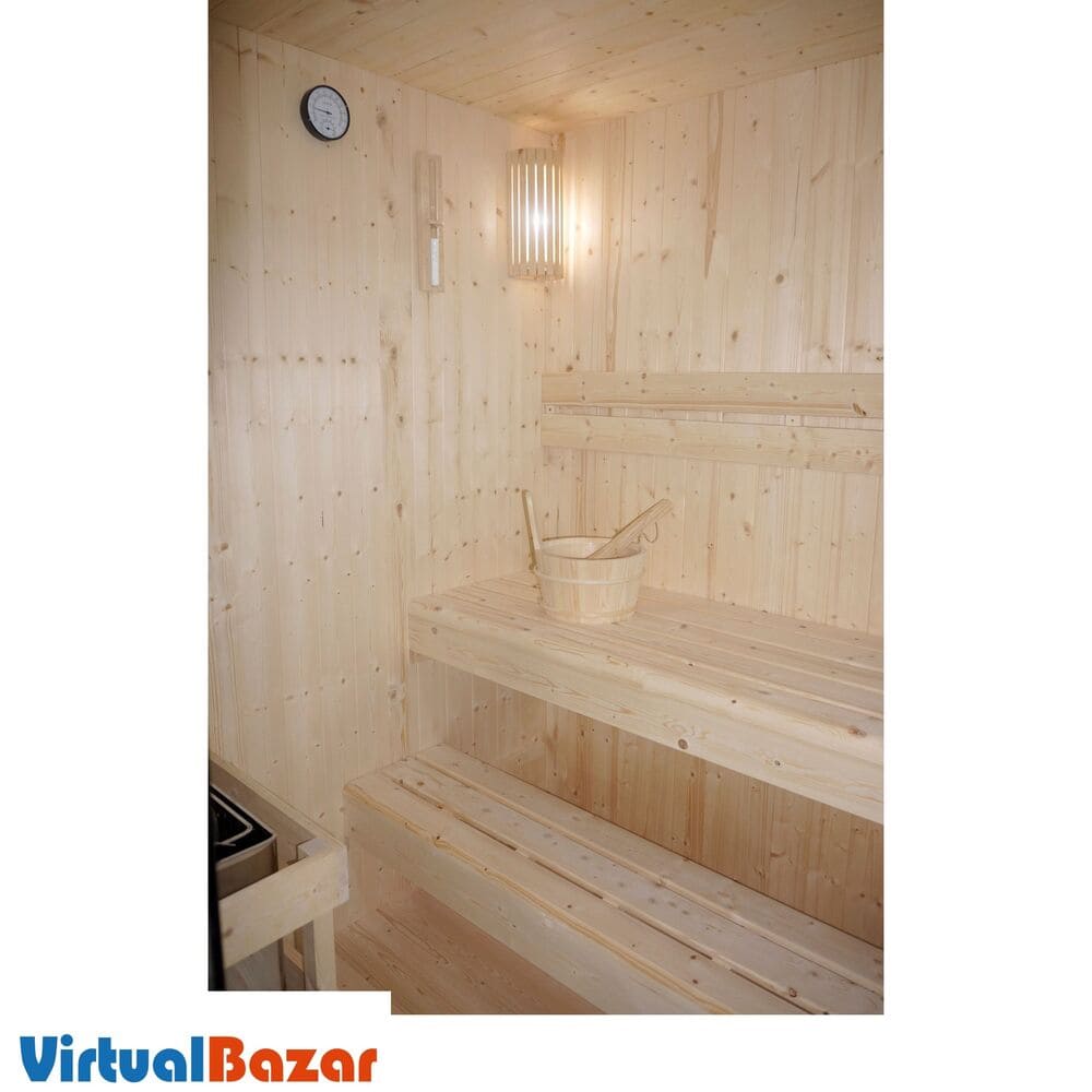 sauna angolare vetrata