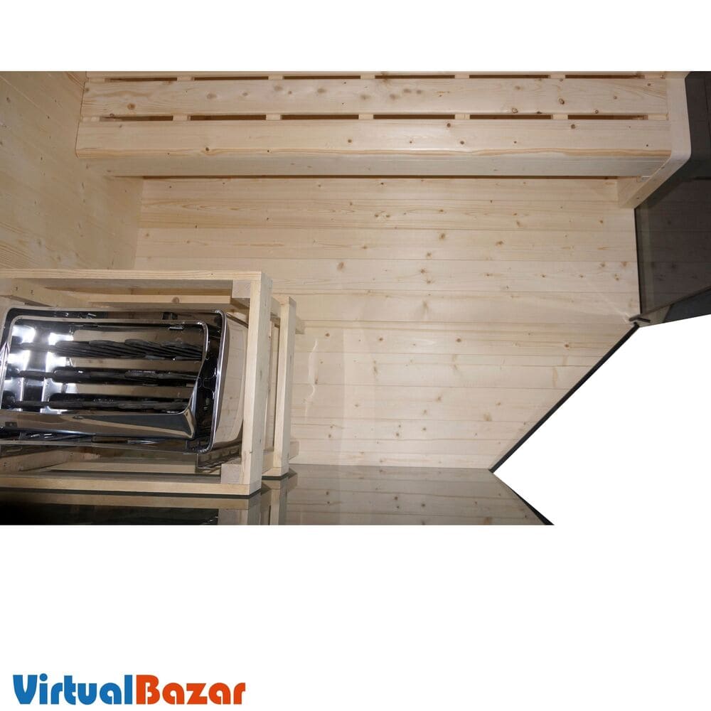 sauna angolare vetrata