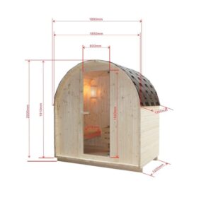 sauna da esterno 2 persone F90120 - dimensioni