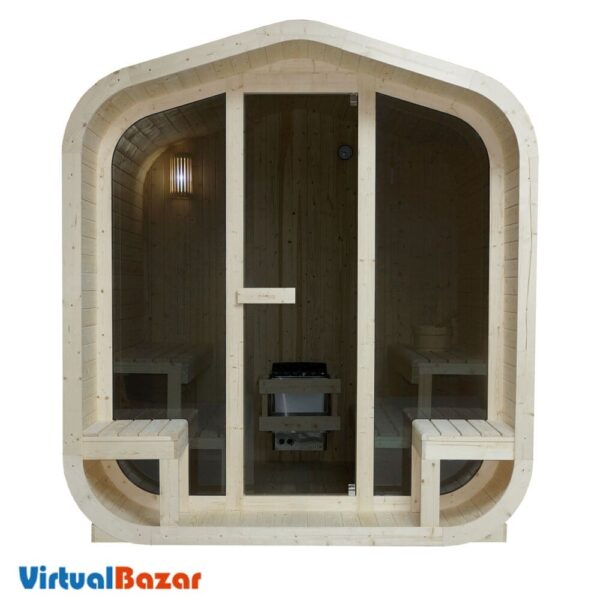 sauna da esterno 6 persone stile scandinavo