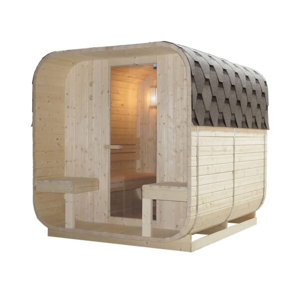 sauna da esterno F60220 4 persone frontale -3