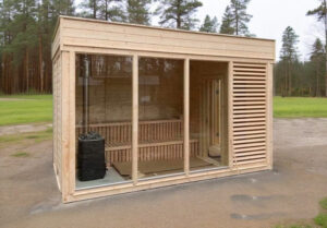 sauna da esterno modulare