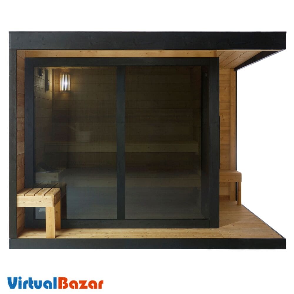sauna da giardino 5 persone frontale