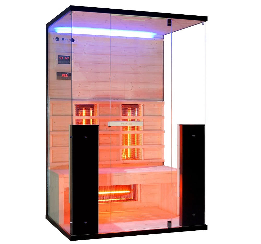 sauna infrarossi 2 persone vetrata