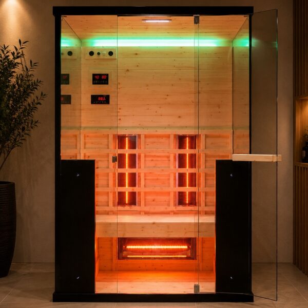 sauna infrarossi 2 persone vetrata