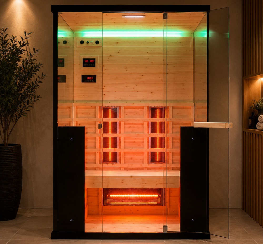 sauna infrarossi 2 persone vetrata