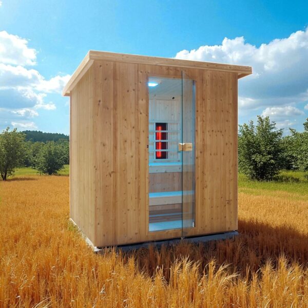 sauna infrarossi combinata finlandese da esterno