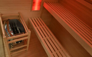 stufa per sauna da 3 persone domestica con mattoni di sale